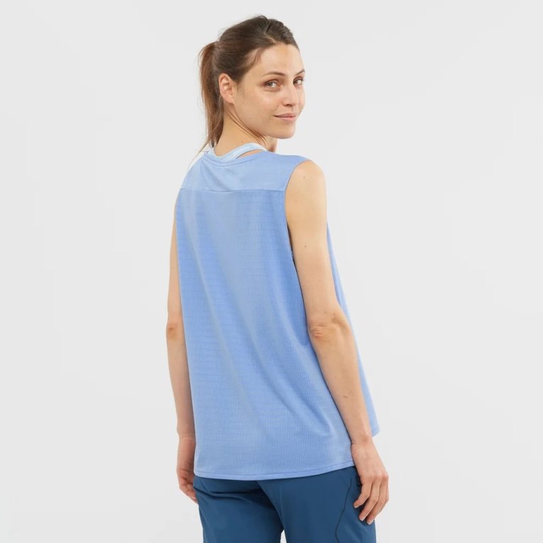 Tank Top Salomon Outline Summer Mujer Azules Claro | MX SGDQ043